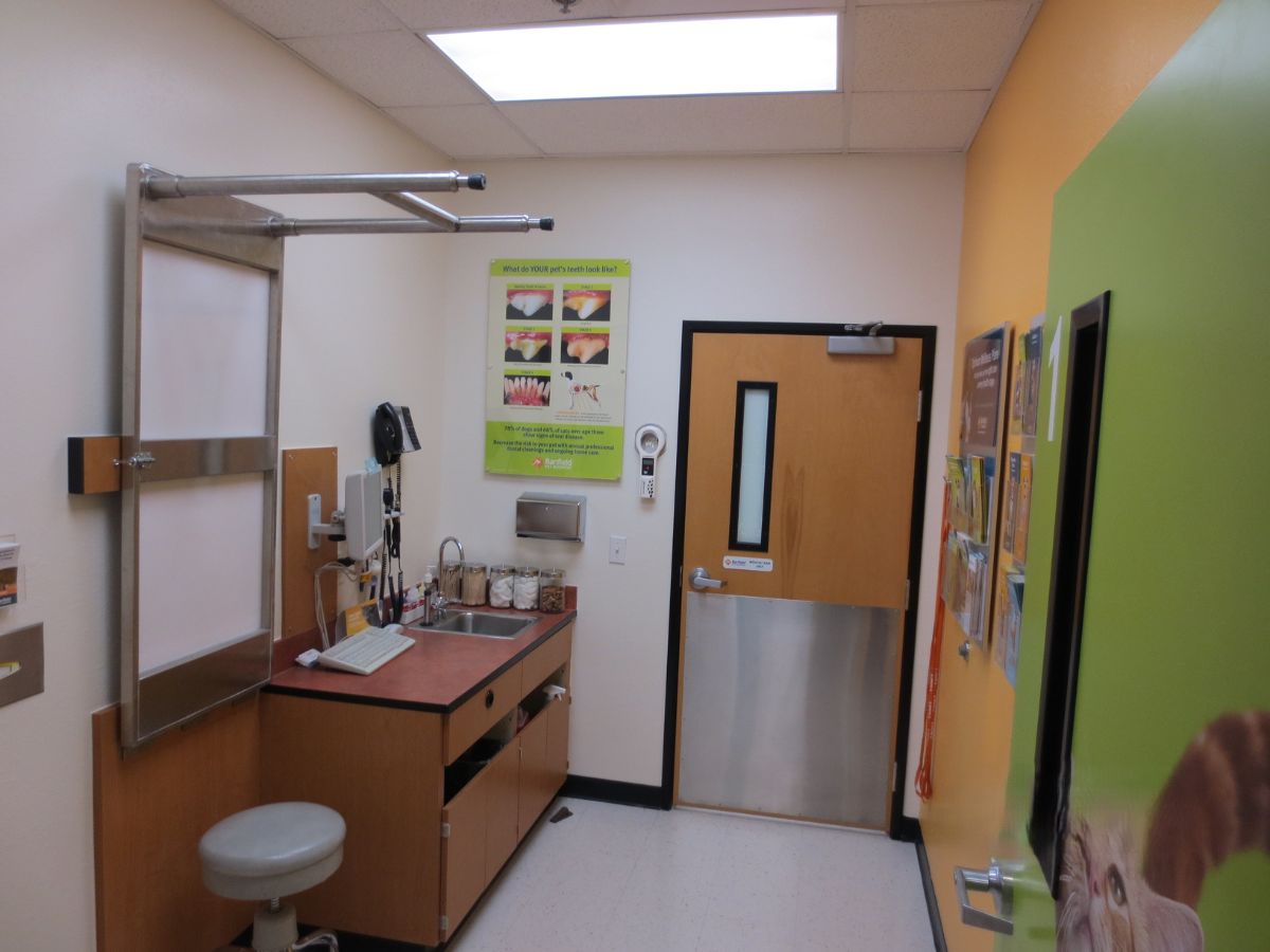 The Concord Banfield exam room and folding table