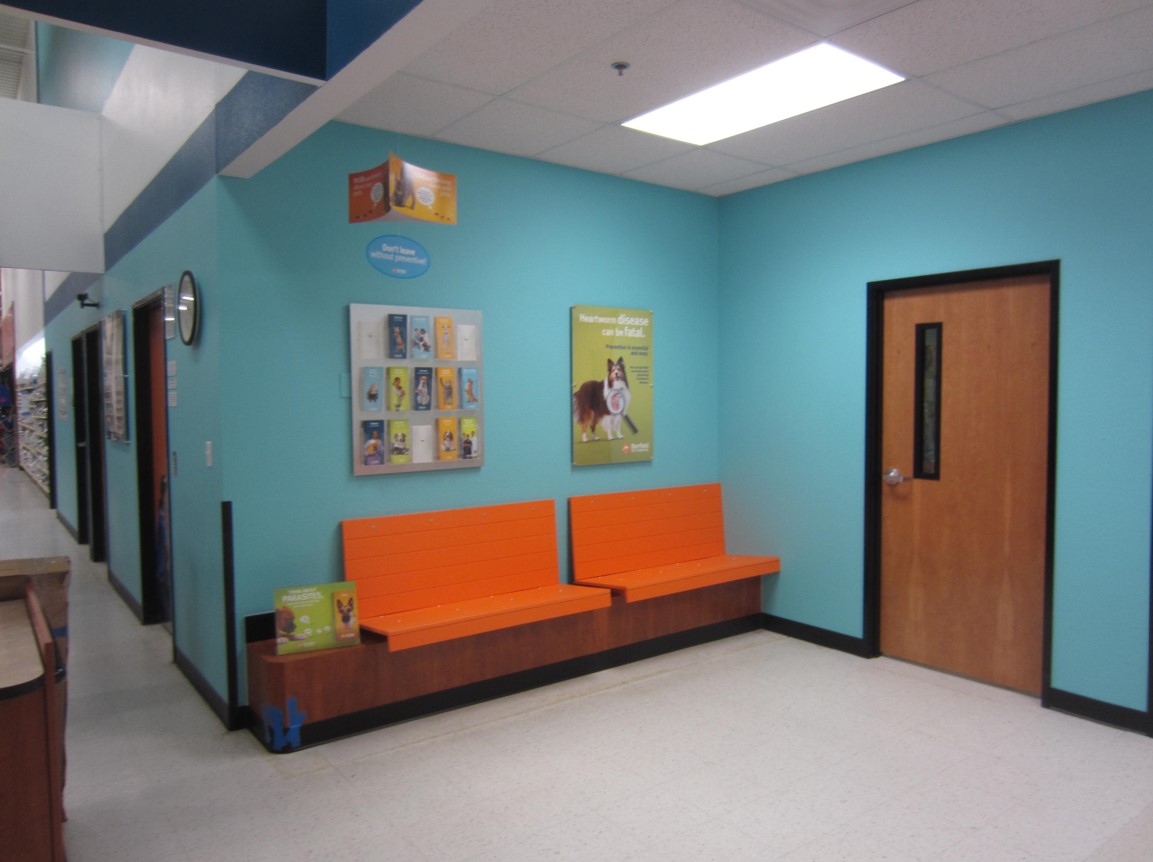 Entrance to exam rooms and back offices