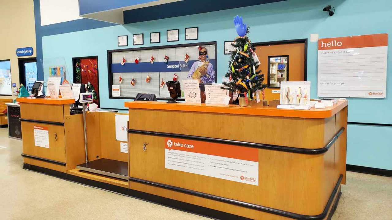 The front desk of the Banfield Pet Hospital, Myrtle Beach, SC